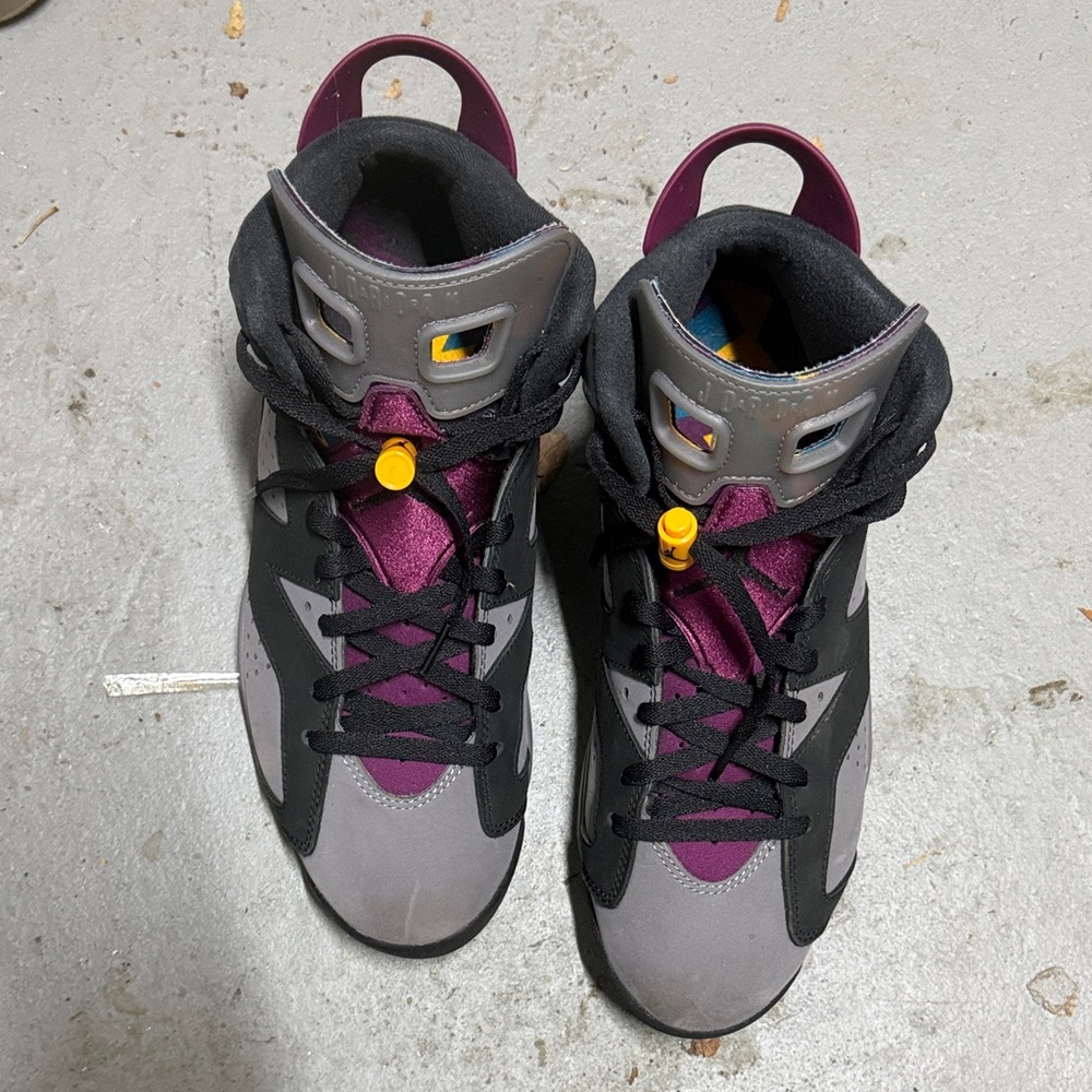 Jordan Men's High-Top Athletic Sneakers in Gray, Black, Purple